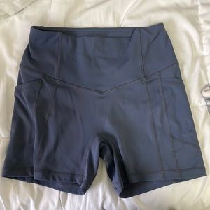 TilYouCollapse blue pocket shorts